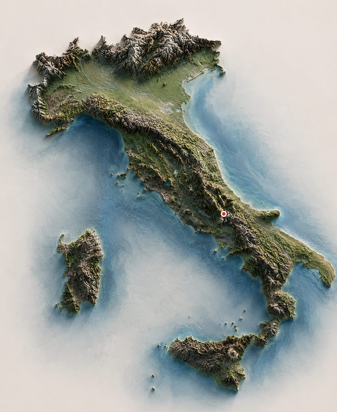 Kart over Italia — Solopaca ligger i Campania